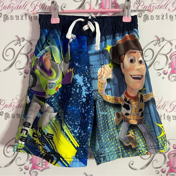 Toy Story swim trunks shorts kids Rex woody pig iconic movie Disney bottoms - Picture 5 of 6